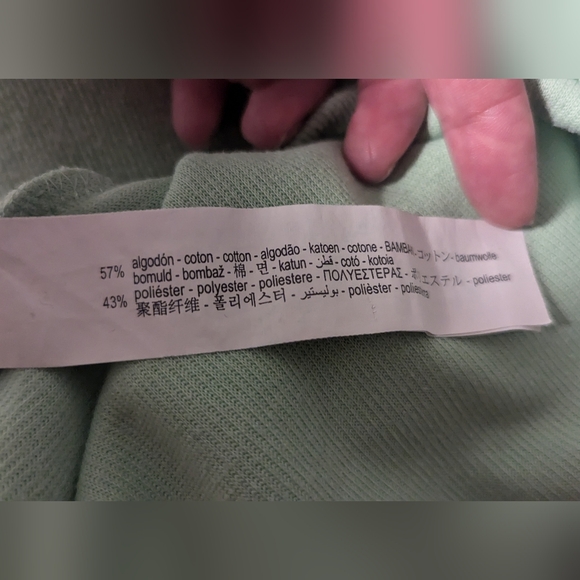 Zara Mint Green flutter sleeve top - Picture 5 of 5